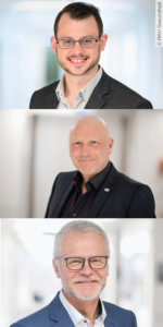 v. oben n. unten:Fabian Bunzel (RKH Enzkreis-Kliniken), Roland Walther (RKH Kliniken des Landkreises Karlsruhe), und Olaf Sporys (RKH Orthopädische Klinik Markgröningen) Foto: RKH Gesundheit