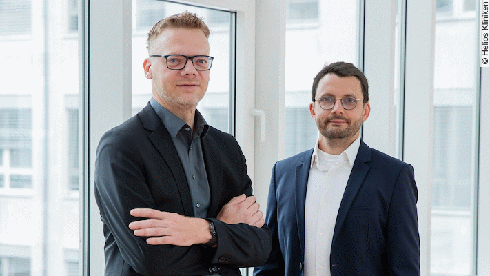 Das neue Geschäftsführer-Duo im Helios Vogtland-Klinikum Plauen heißt Matthias Wolf (li.) und Philipp Smolka (re.). Foto: Helios Kliniken
