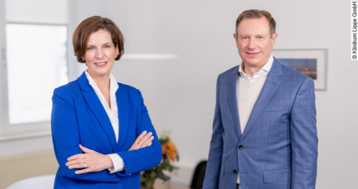 Prof. Dr. med. Dorothee Bremerich hat zum 01.01.2026 die Funktion der Medizinischen Geschäftsführerin am Klinikum Lippe übernommen und bildet gemeinsam mit Dr. Niklas Cruse (Kaufmännischer Geschäftsführer) die neue Klinikleitung. Foto: Klinikum Lippe GmbH