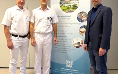 Von links nach rechts: Jens Brade, Dr. Tobias Löhr und Thomas Schulz. Foto: Kreiskrankenhaus Weilburg