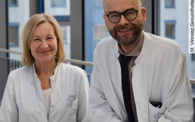 Prof. Dr. Thomas Neuhaus wird neuer Ärztlicher Direktor, Dr. Patricia Schaub übernimmt die stellvertretende ärztliche Direktion. Foto: St. Vincenz Gesundheits-Verbund