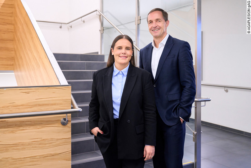 Das neue Führungsduo der Agaplesion Frankfurter Diakonie Kliniken: Michelle Berg und Michael Keller. Foto: Agaplesion