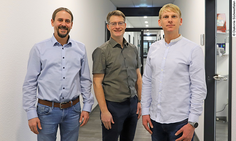 Drei neue Geschäftsführer der Diakonie Südwestfalen: Steffen Weinbrenner, Maik Schöler und Sven Mensch (v. l.). Foto: Diakonie Südwestfalen